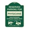 Signmission Reserved Parking for Physicians Unauthorized Vehicles Towed Away Alum Sign, 24" x 18", G-1824-23079 A-DES-G-1824-23079 - alternate 1